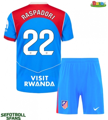 Atletico Madrid Giacomo Raspadori #22 Tredjeställ Barn 2025-26 Kortärmad (+ Korta byxor)